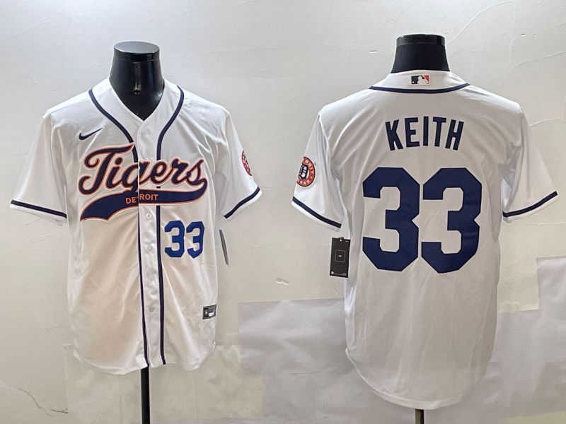 Men Detroit Tigers 33 Keith White Jointly Name 2025 Nike MLB Jersey style 2
